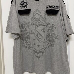 Gray Red Ape Y2K Graphic Men's T-Shirt 4x